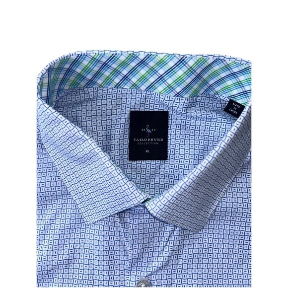 NEW Tailorbyrd Signature Gingham Short Sleeve Shirt Button Down Mens Size XL - Picture 5 of 9